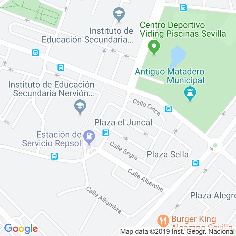 Código Postal calle Barriada Juncal en Sevilla