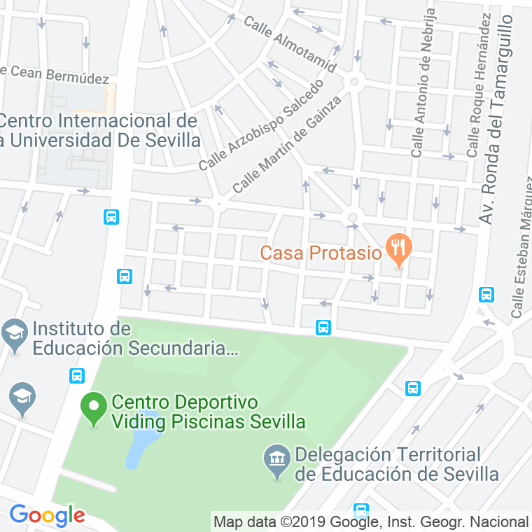 Código Postal calle Cardenal Rodrigo De Castro en Sevilla