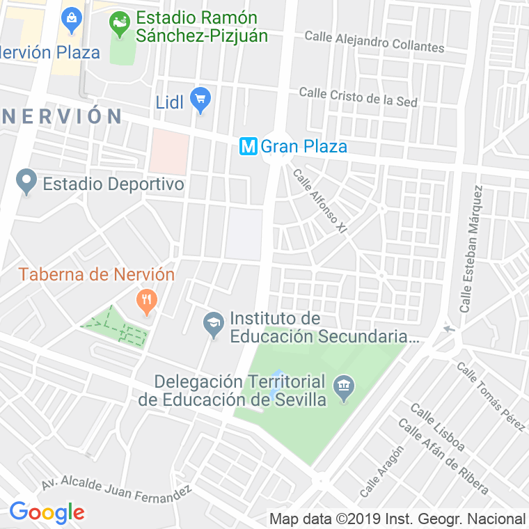 Código Postal calle Ciudad Jardin, avenida en Sevilla