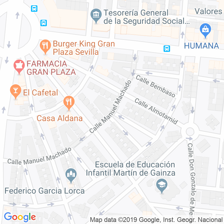 Código Postal calle Gomari, El en Sevilla