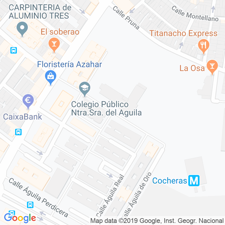 Código Postal calle Aguila Marina en Sevilla