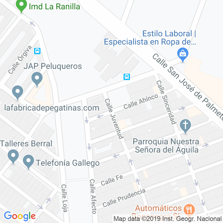 Código Postal calle Ahinco en Sevilla