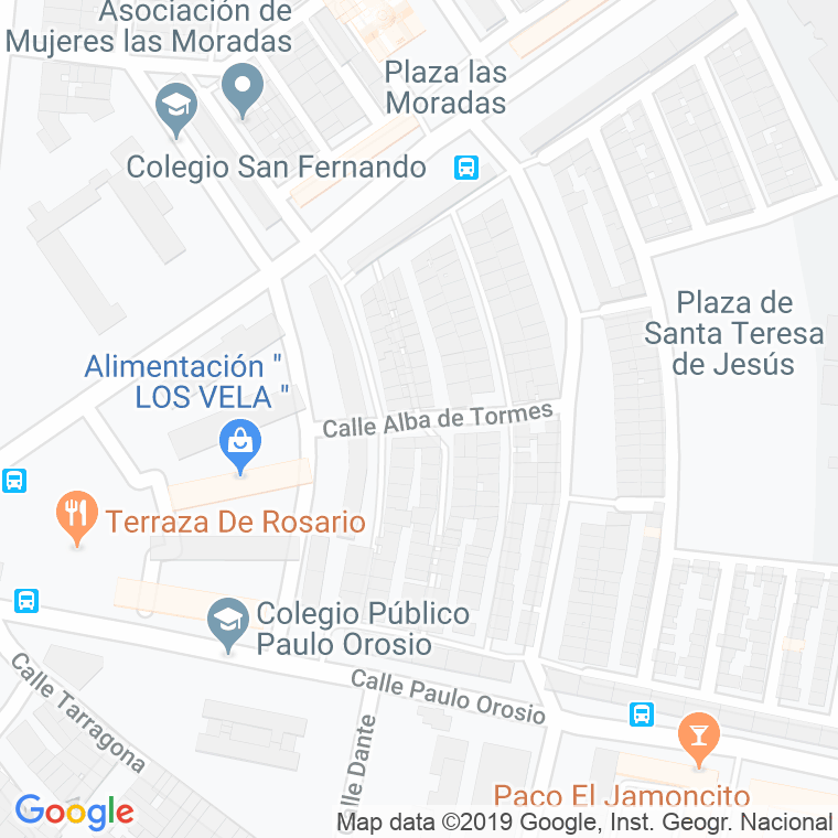 Código Postal calle Alba De Tormes en Sevilla