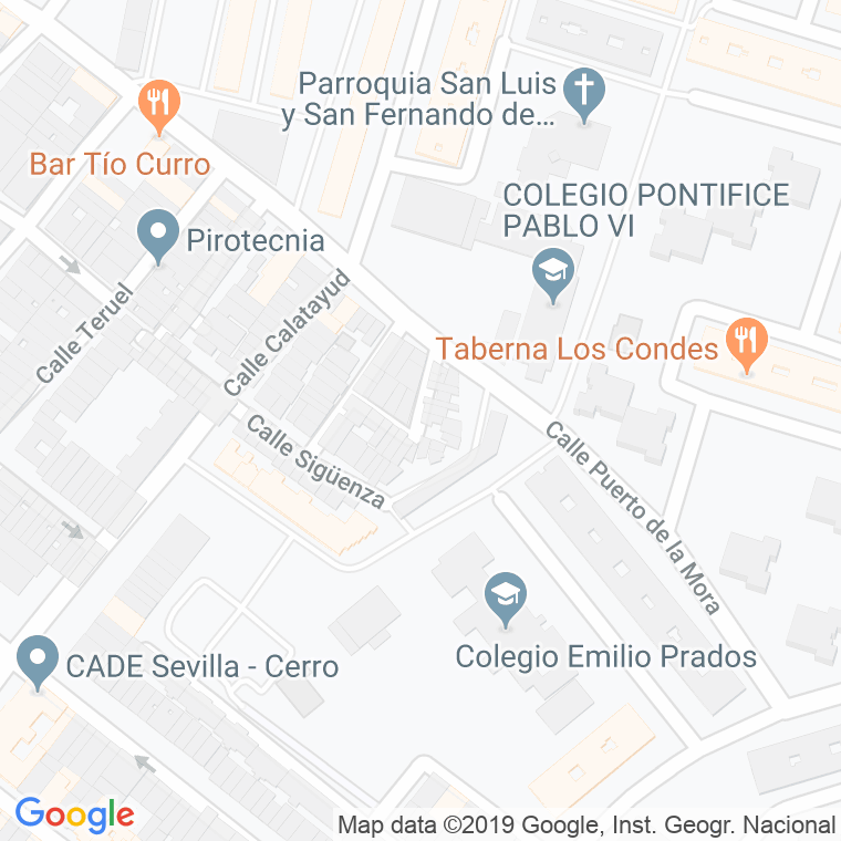 Código Postal calle Andujar en Sevilla