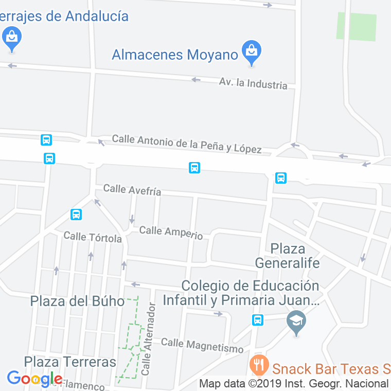 Código Postal calle Avefria en Sevilla