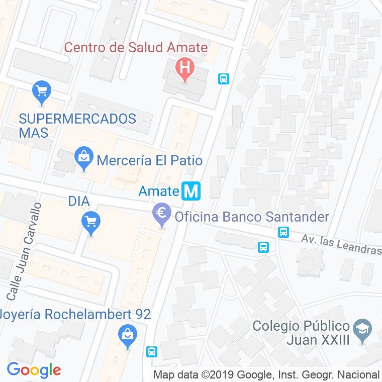 Código Postal calle Barriada Amate en Sevilla