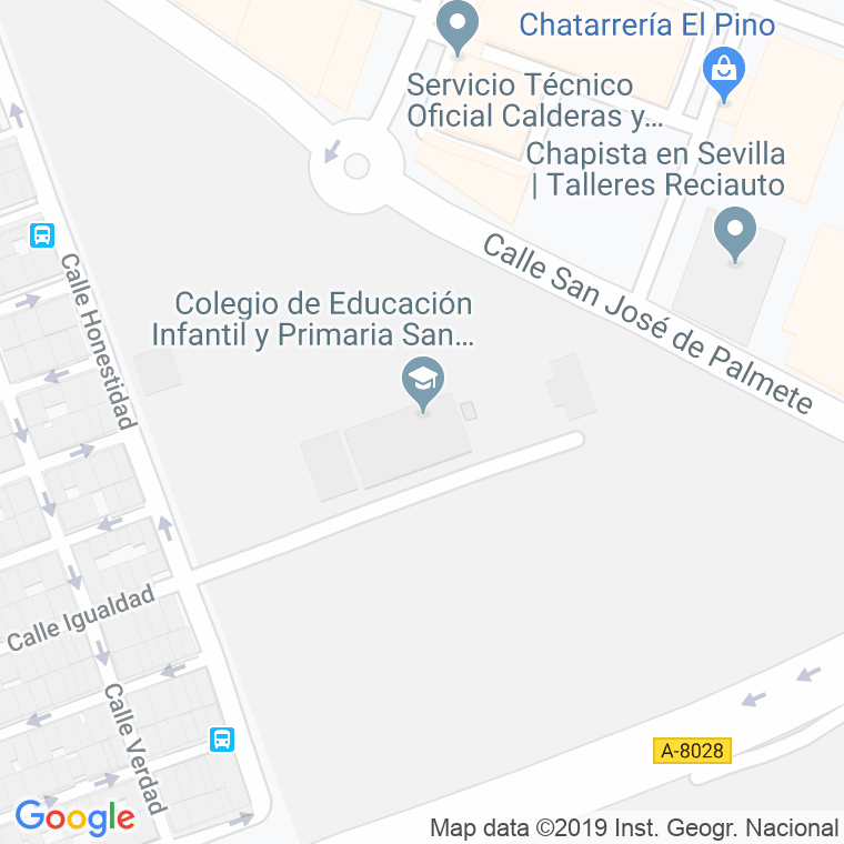 Código Postal calle Barriada De San Jose De Palmete en Sevilla