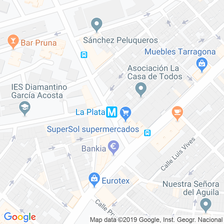 Código Postal calle Barriada Platas en Sevilla