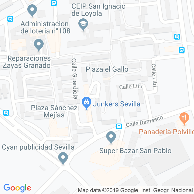 Código Postal calle Cara Ancha en Sevilla