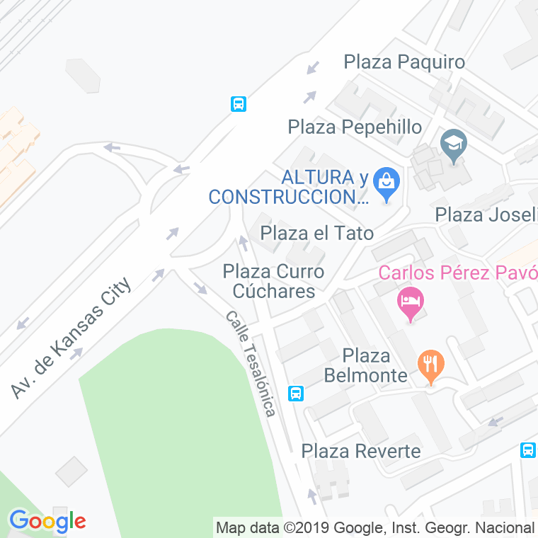 Código Postal calle Curro Cuchares, plaza en Sevilla