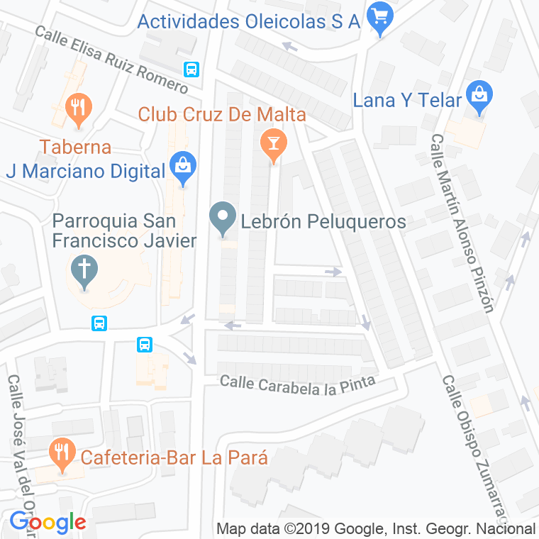 Código Postal calle Francisco De Orellana en Sevilla