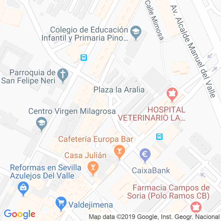 Código Postal calle Camelia en Sevilla