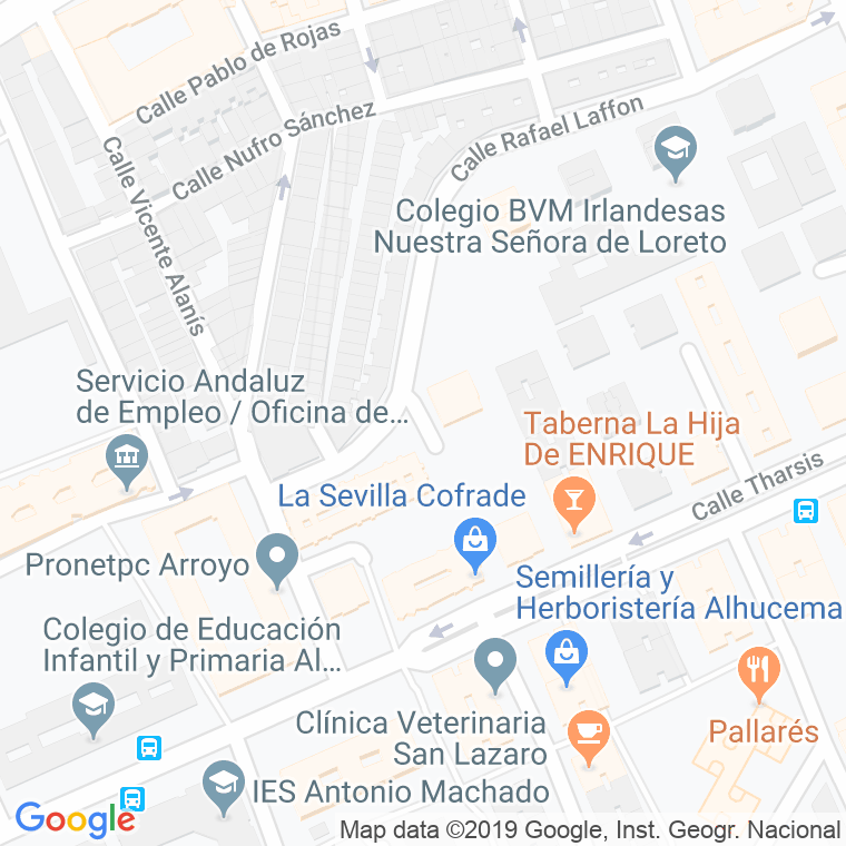 Código Postal calle Ciudad De Montilla en Sevilla