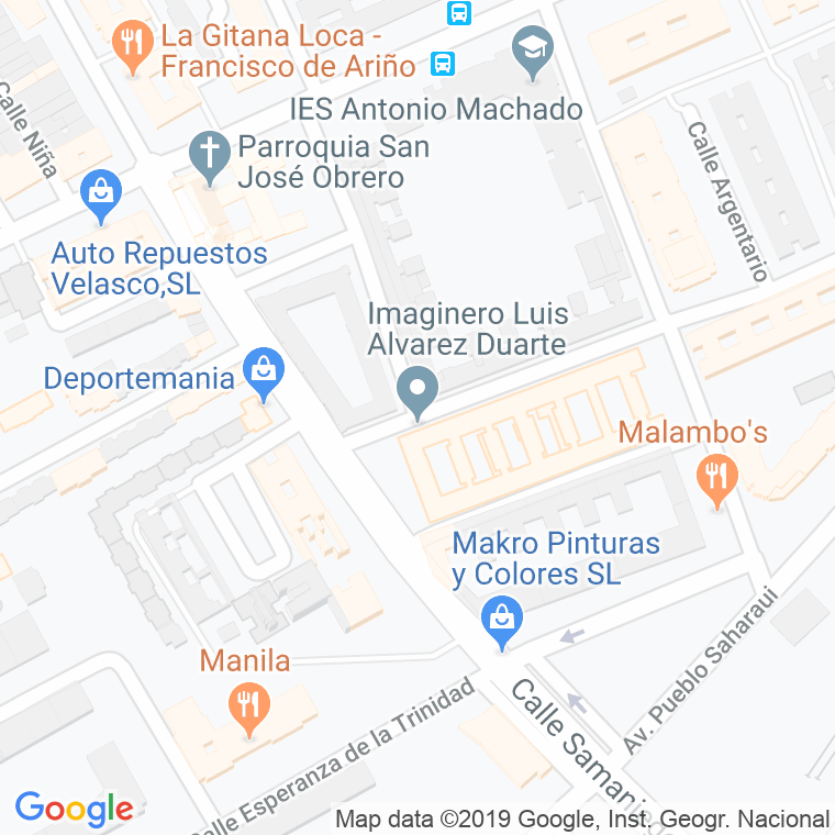 Código Postal calle General Martinez Vara Del Rey en Sevilla