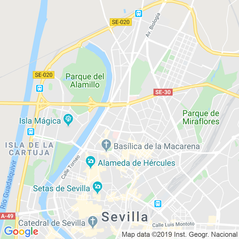 Código Postal calle Alcornoque en Sevilla