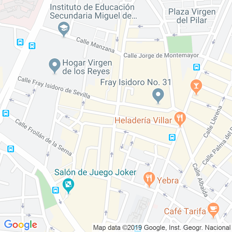 Código Postal calle Antonio Machin en Sevilla