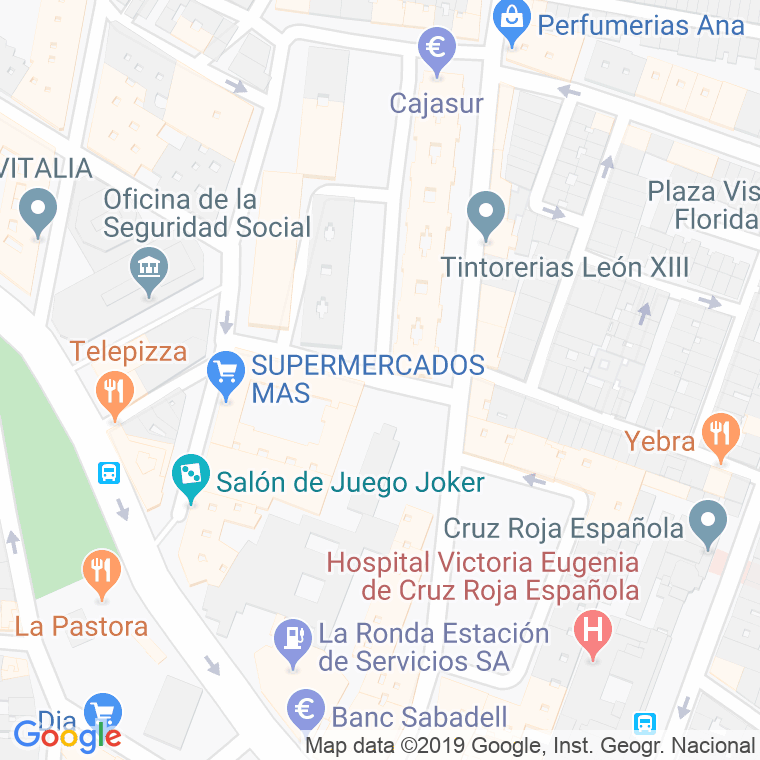 Código Postal calle Antonio Pantion en Sevilla