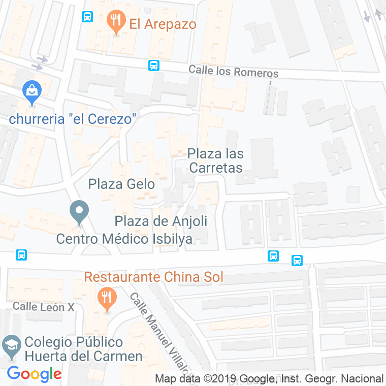 Código Postal calle Carretas, De Las, plaza en Sevilla