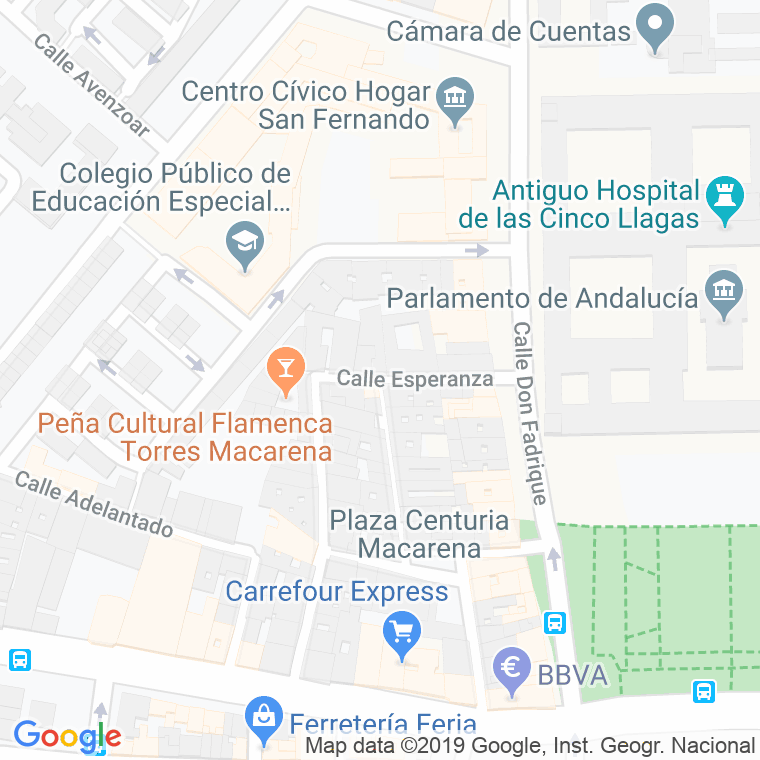 Código Postal calle Esperanza en Sevilla
