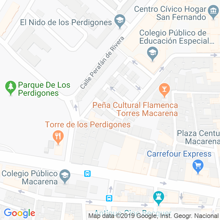 Código Postal calle Fancelli en Sevilla