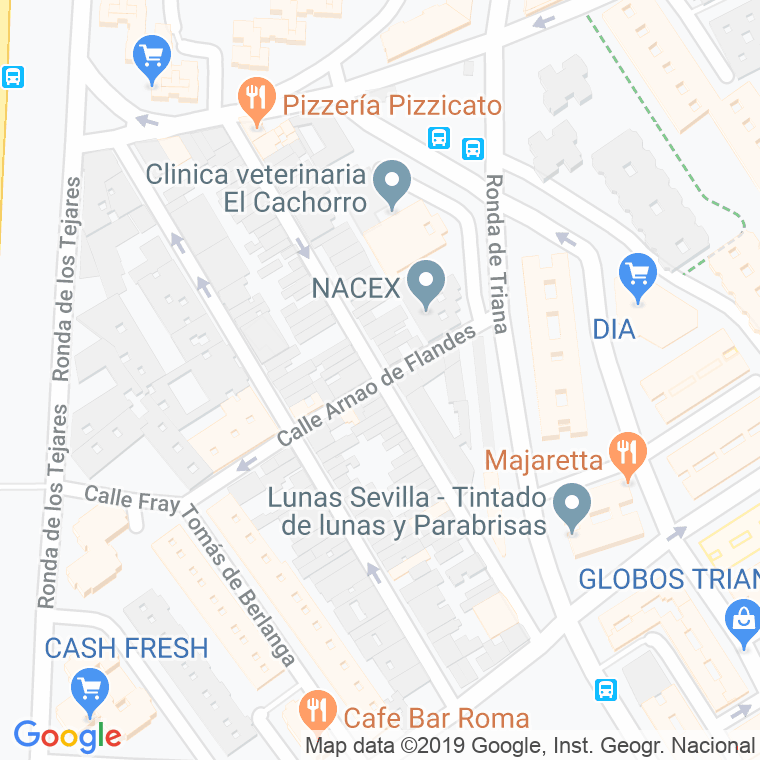 Código Postal calle Arnao De Flandes en Sevilla