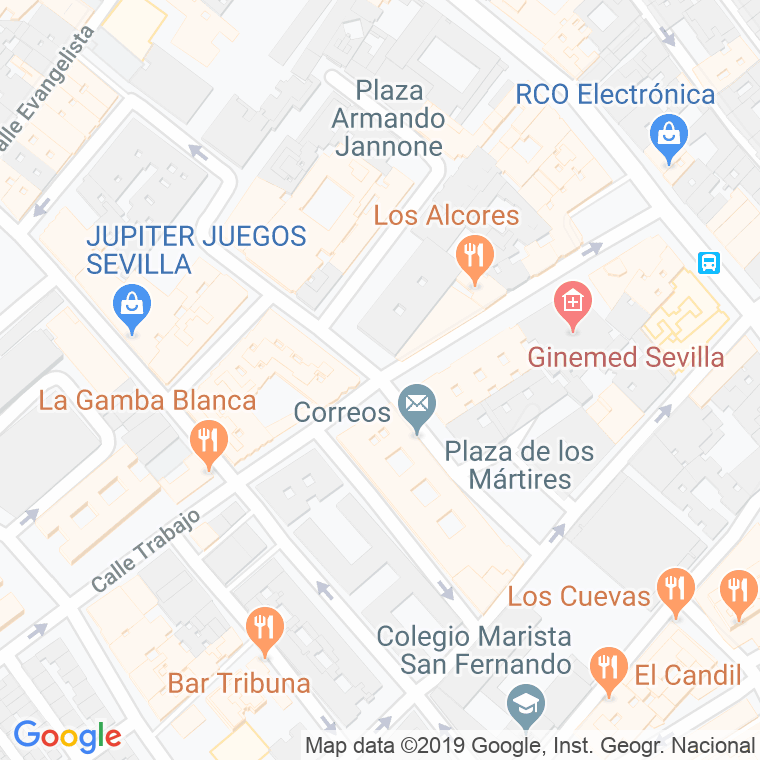 Código Postal calle Farmaceutico Murillo Herrera en Sevilla