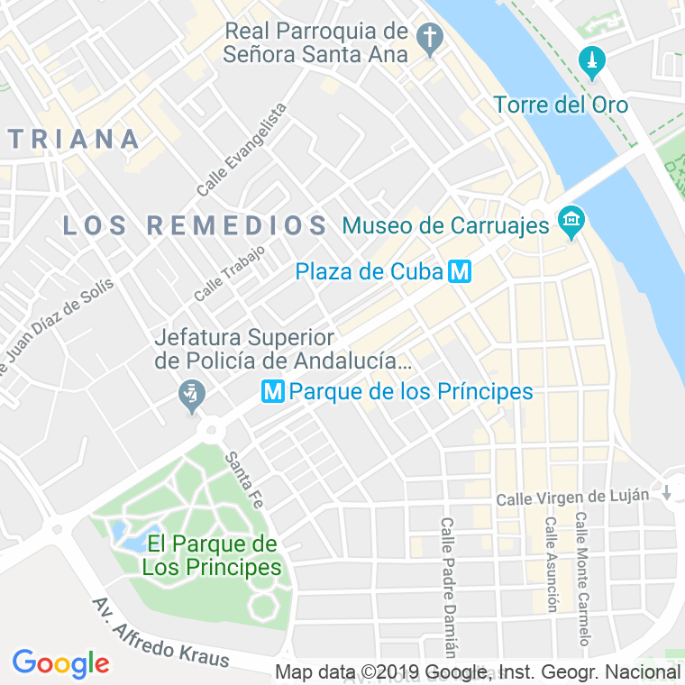 Código Postal calle Republica Argentina, avenida en Sevilla
