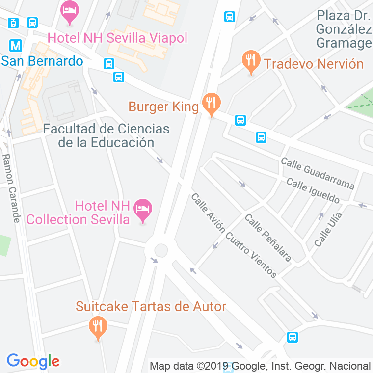Código Postal calle Avion Cuatro Vientos en Sevilla