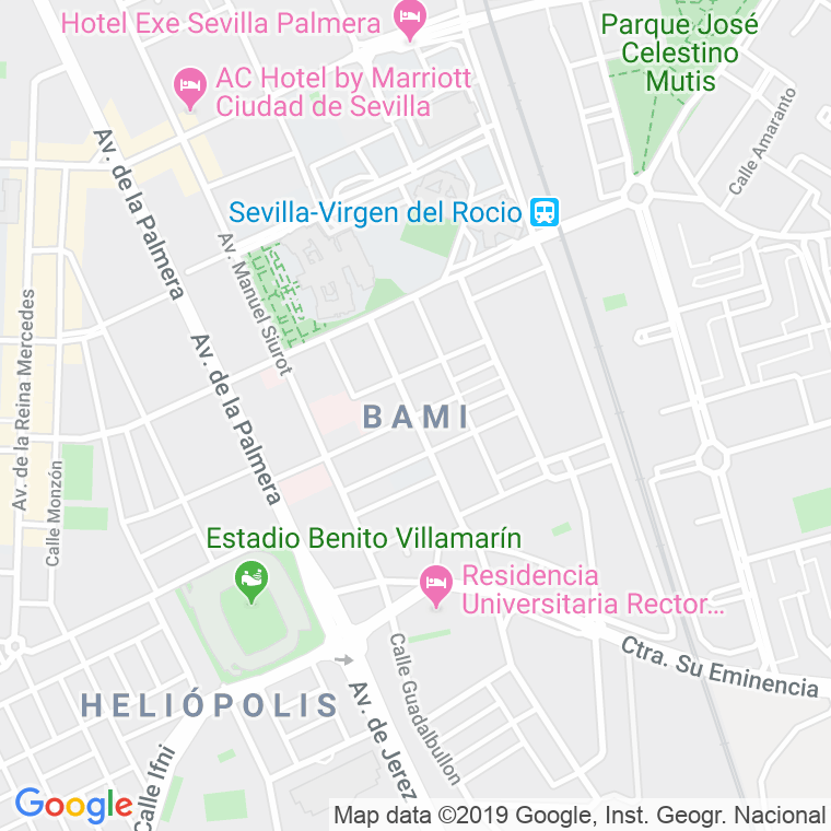 Código Postal calle Bami en Sevilla