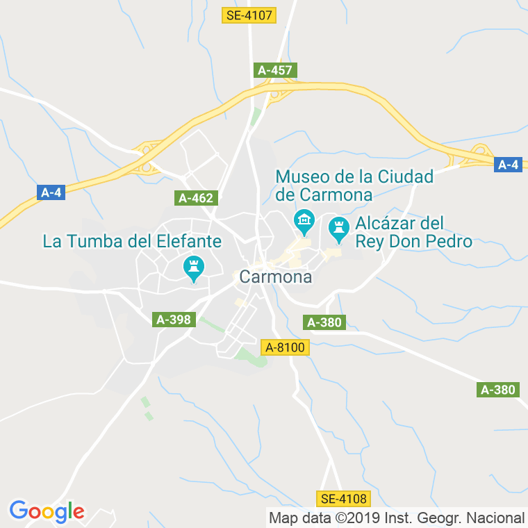 Código Postal calle Carmona   (Impares Del 1 Al Final)  (Pares Del 2 Al Final) en Sevilla