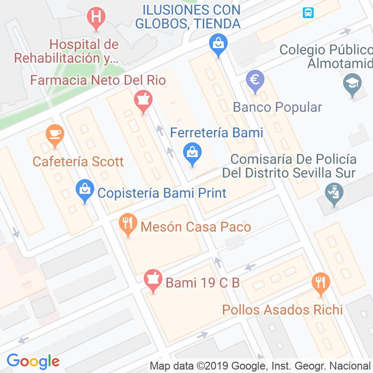 Código Postal calle Castillo De Alanis en Sevilla