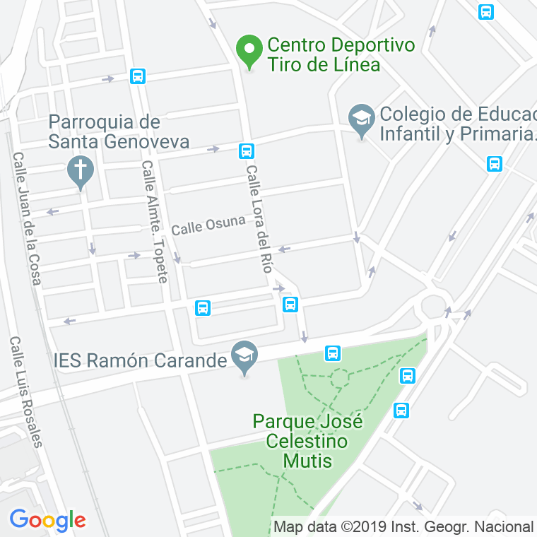 Código Postal calle Ecija en Sevilla