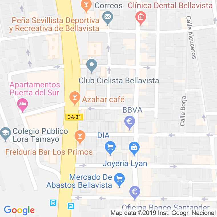 Código Postal calle Marte en Sevilla