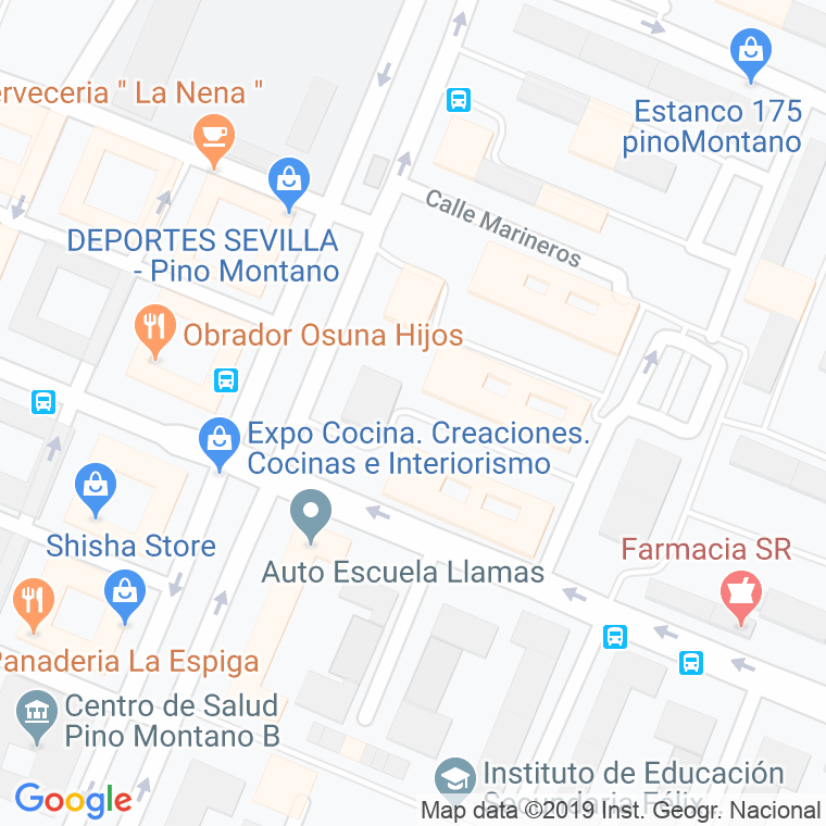 Código Postal calle Bordadoras en Sevilla