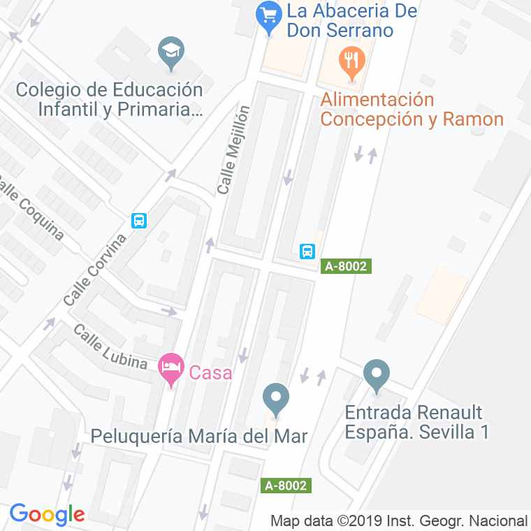 Código Postal calle Calamar en Sevilla