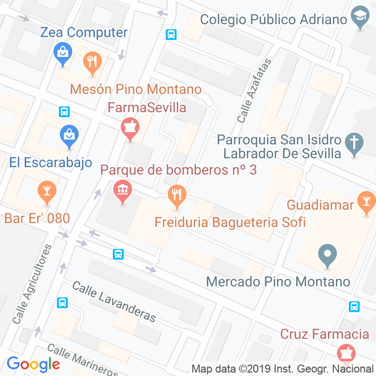 Código Postal calle Estibadores en Sevilla