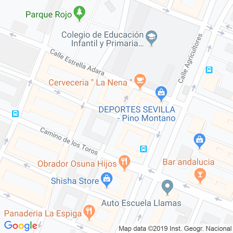 Código Postal calle Estrella Acamar en Sevilla