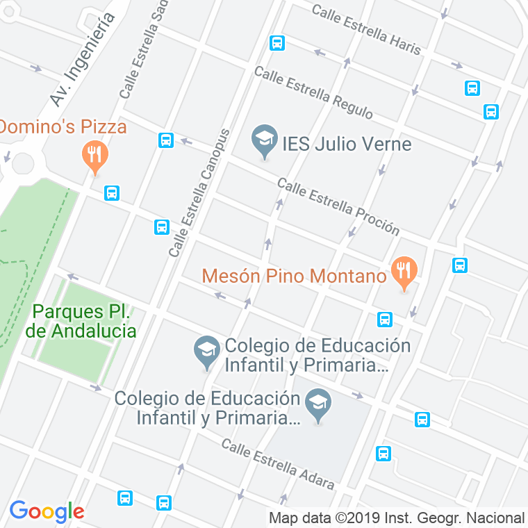 Código Postal calle Estrella Beltegense en Sevilla
