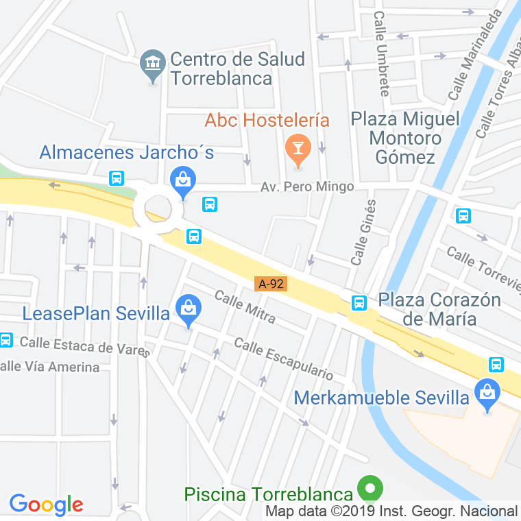 Código Postal calle Alanis en Sevilla