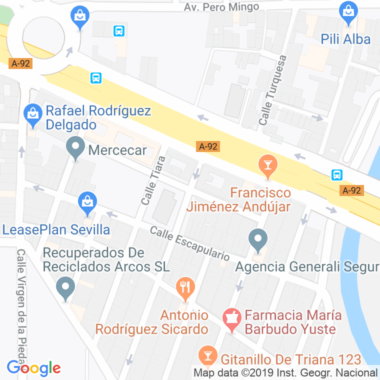Código Postal calle Estola en Sevilla