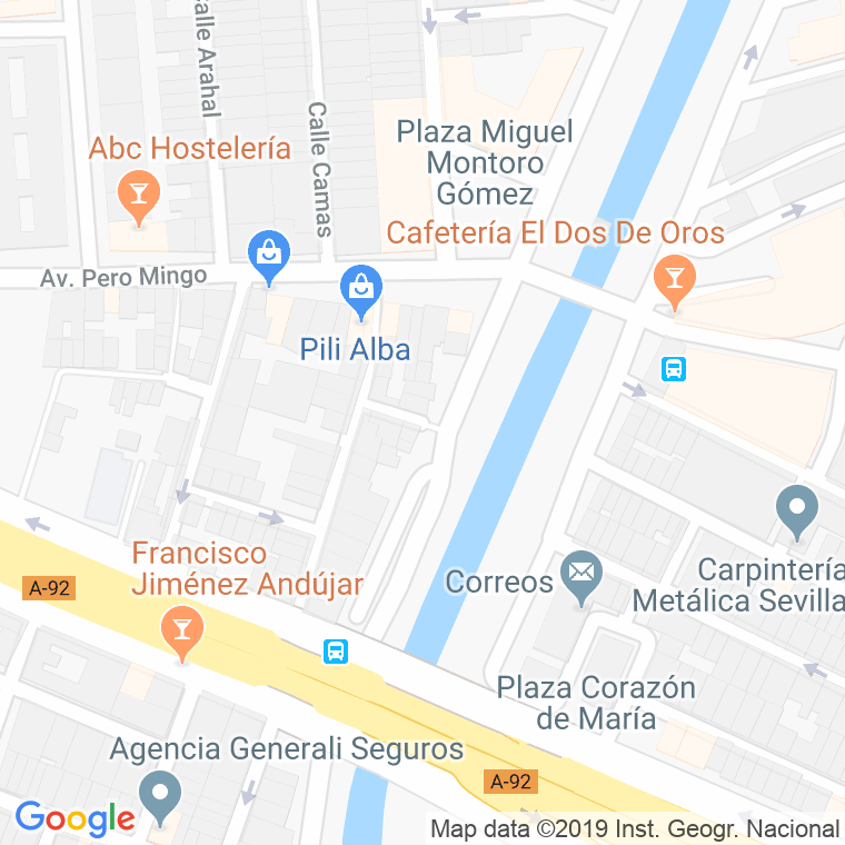 Código Postal calle Gelves en Sevilla