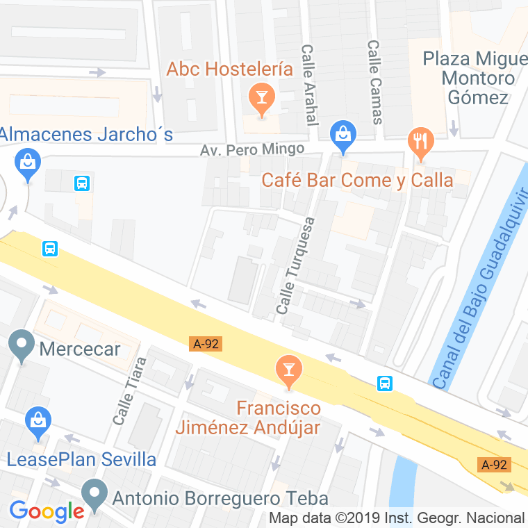 Código Postal calle Giron, callejon en Sevilla