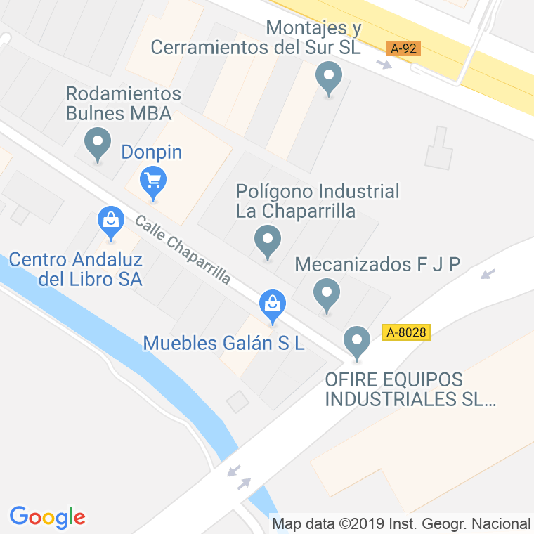 Código Postal calle Poligono La Chaparrilla en Sevilla