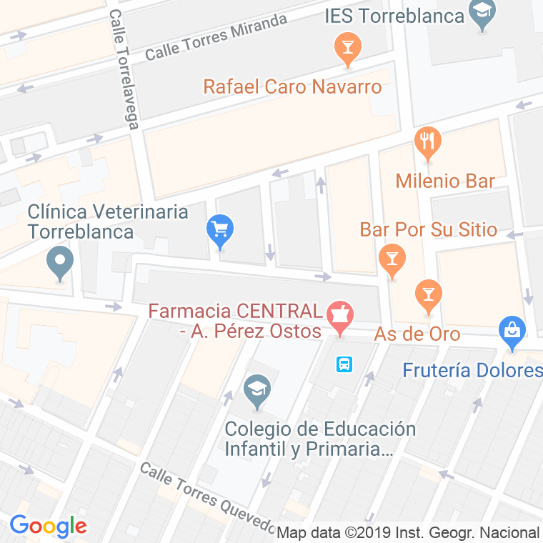 Código Postal calle Torre Cuadrada en Sevilla