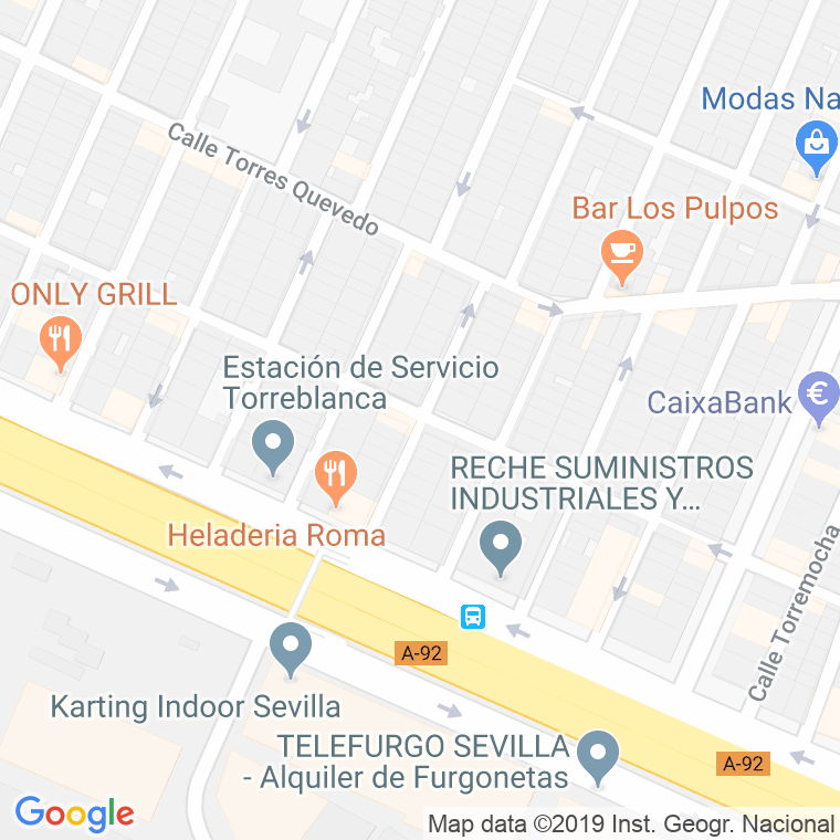 Código Postal calle Torrecaballeros en Sevilla