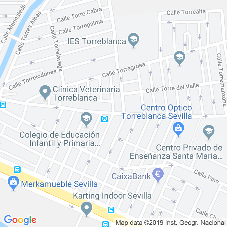 Código Postal calle Torrejon De Ardoz en Sevilla