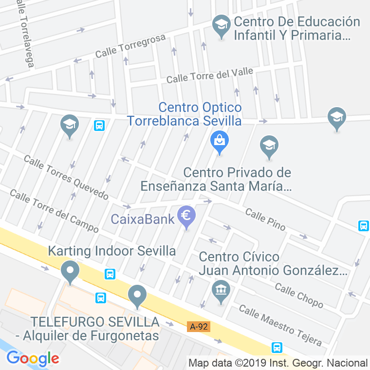 Código Postal calle Torremayor en Sevilla