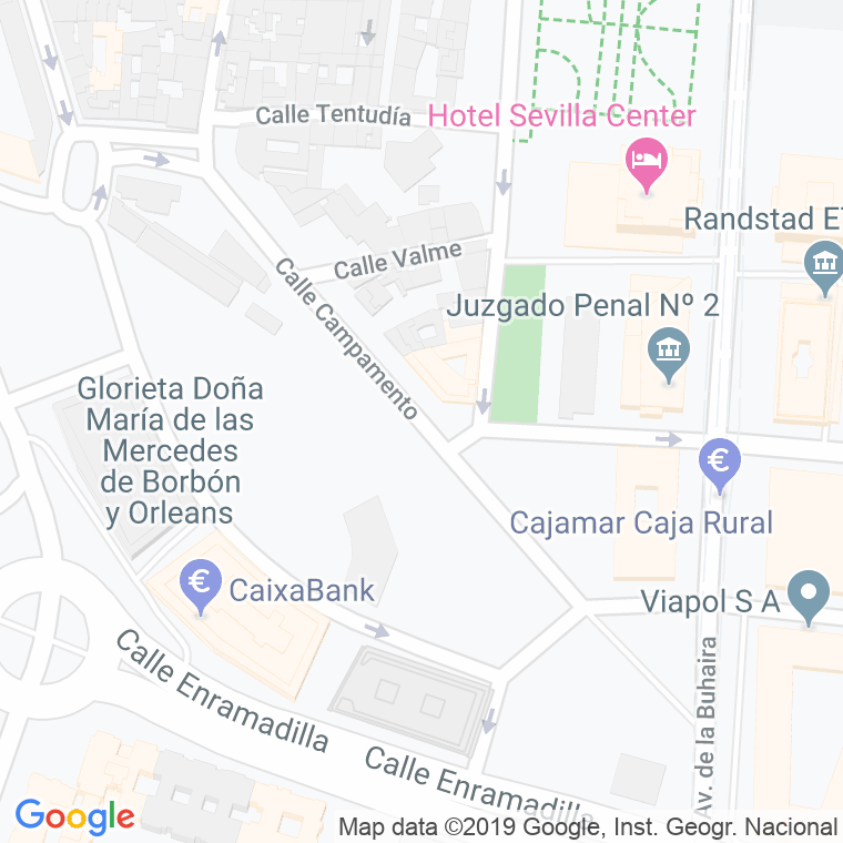 Código Postal calle Campamento en Sevilla
