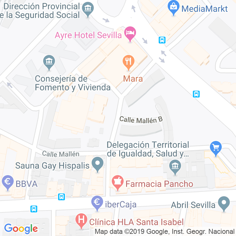Código Postal calle Cefiro en Sevilla