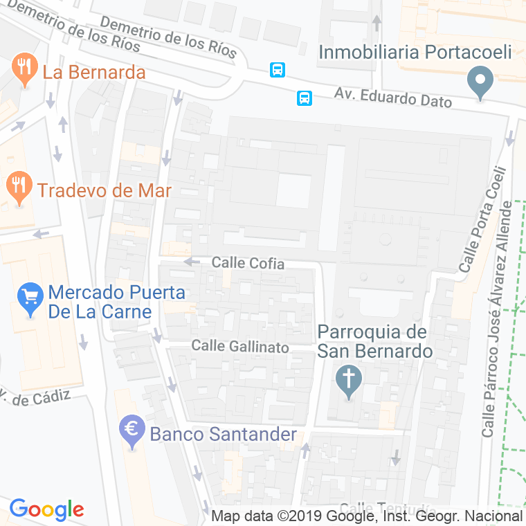 Código Postal calle Cofia en Sevilla